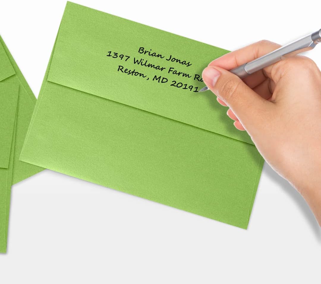 LUXPaper A7 Invitation Envelopes | Peel & Press | 5 1/4" x 7 1/4" | Fairway Metallic | 80lb. Text | 500 Qty