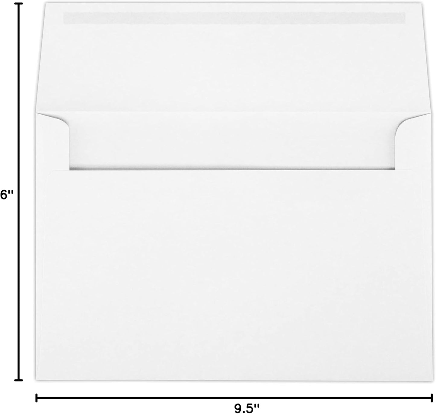 LUXPaper A10 Invitation Envelopes | Peel & Press | 6" x 9 1/2" | Bright White | 24lb. Text | 50 Qty