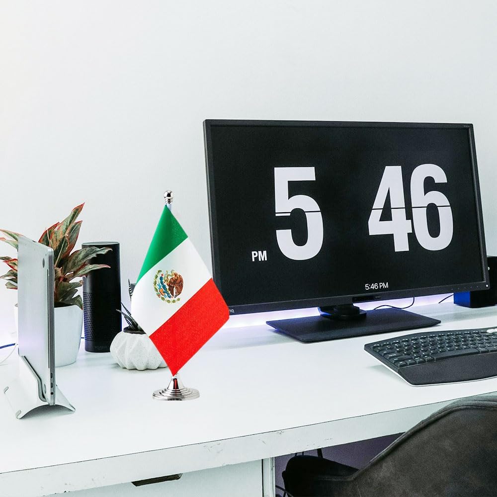 Mexico Flag Mexican Flags, Small Mini Mexican Desk Flag, Used for Table Office Classroom Home Patriotic Events Decorations