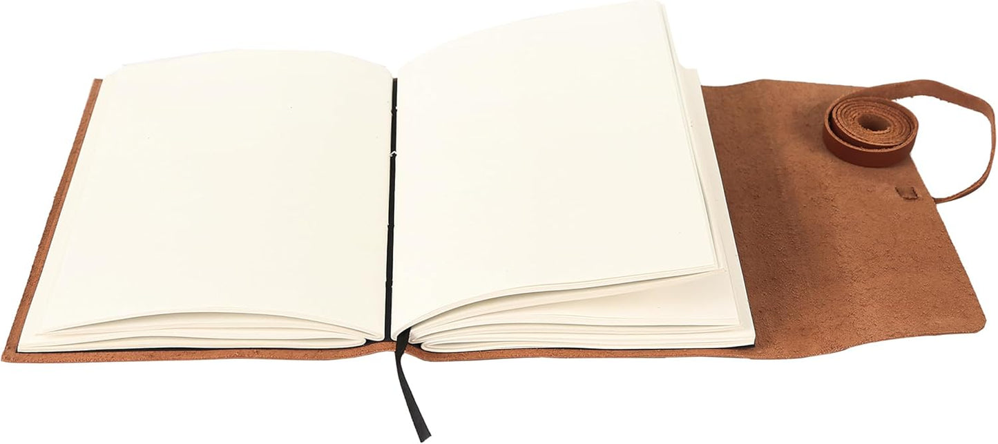 Handmade Leather Journal | Writing Notebook Diary | Bound Daily Notepad For Men & Women Unlined Paper Medium, Writing Pad for Artist, Sketch