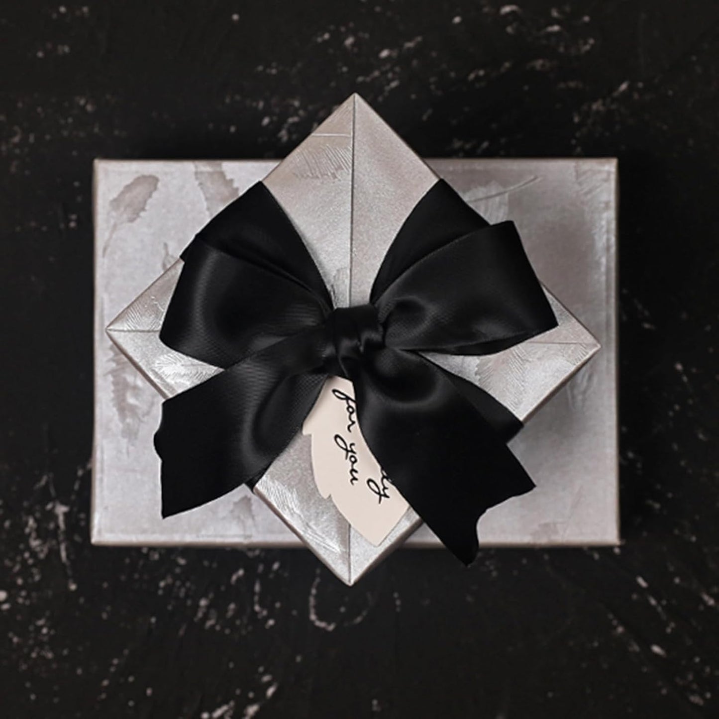 1-1/2" x 50 Yards Black Satin Ribbon Single Faced Fabric Ribbons for Gift Wrapping, Crafting, Floral Arrangements, Flower Bouquet, Wedding, Home Decor