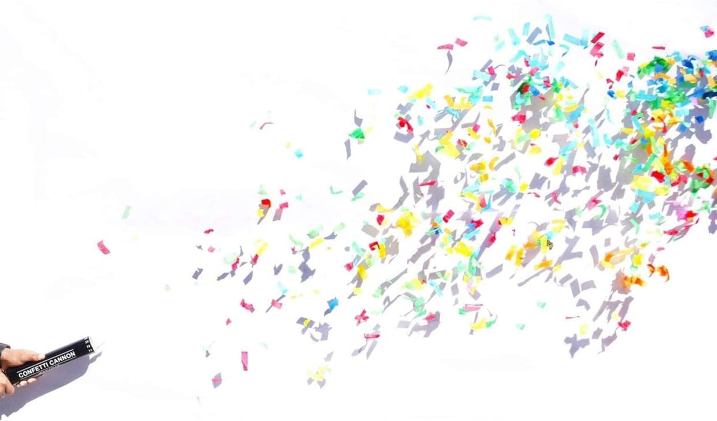 Legend & Co. 12 inch Confetti Cannons Multicolor | Biodegradable Confetti & Air Powered | Launches 20-25ft | Celebrations, New Year's Eve, Birthdays and Weddings (5 Pack)