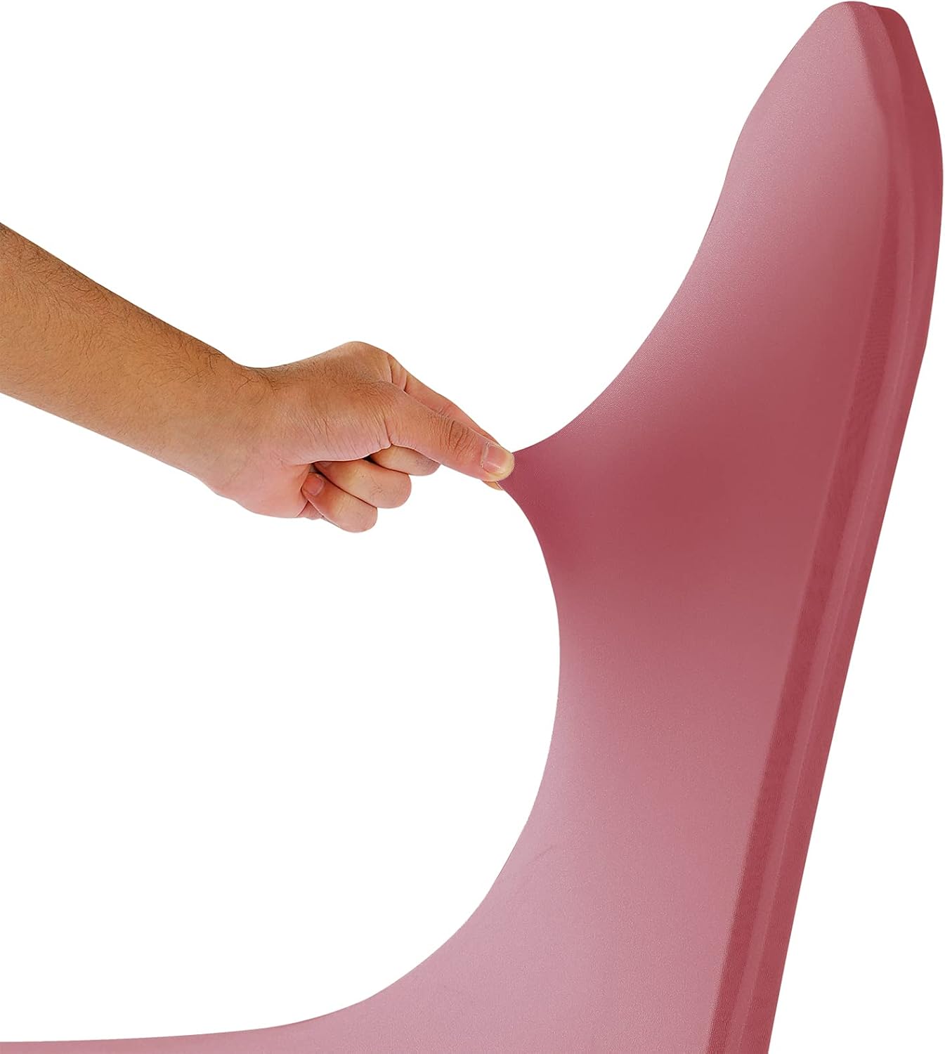 Spandex Chair Covers, 12PCS, Removable Washable Protector Stretch Covers for Living Room, Party, Banquet, Wedding, Hotel (Dusty Pink)