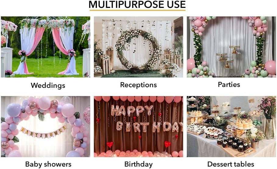 AK TRADING CO. 10 feet x 10 feet Mustard Gold Polyester Backdrop Drapes Curtains Panels with Rod Pockets - Wedding Ceremony Party Home Window Decorations