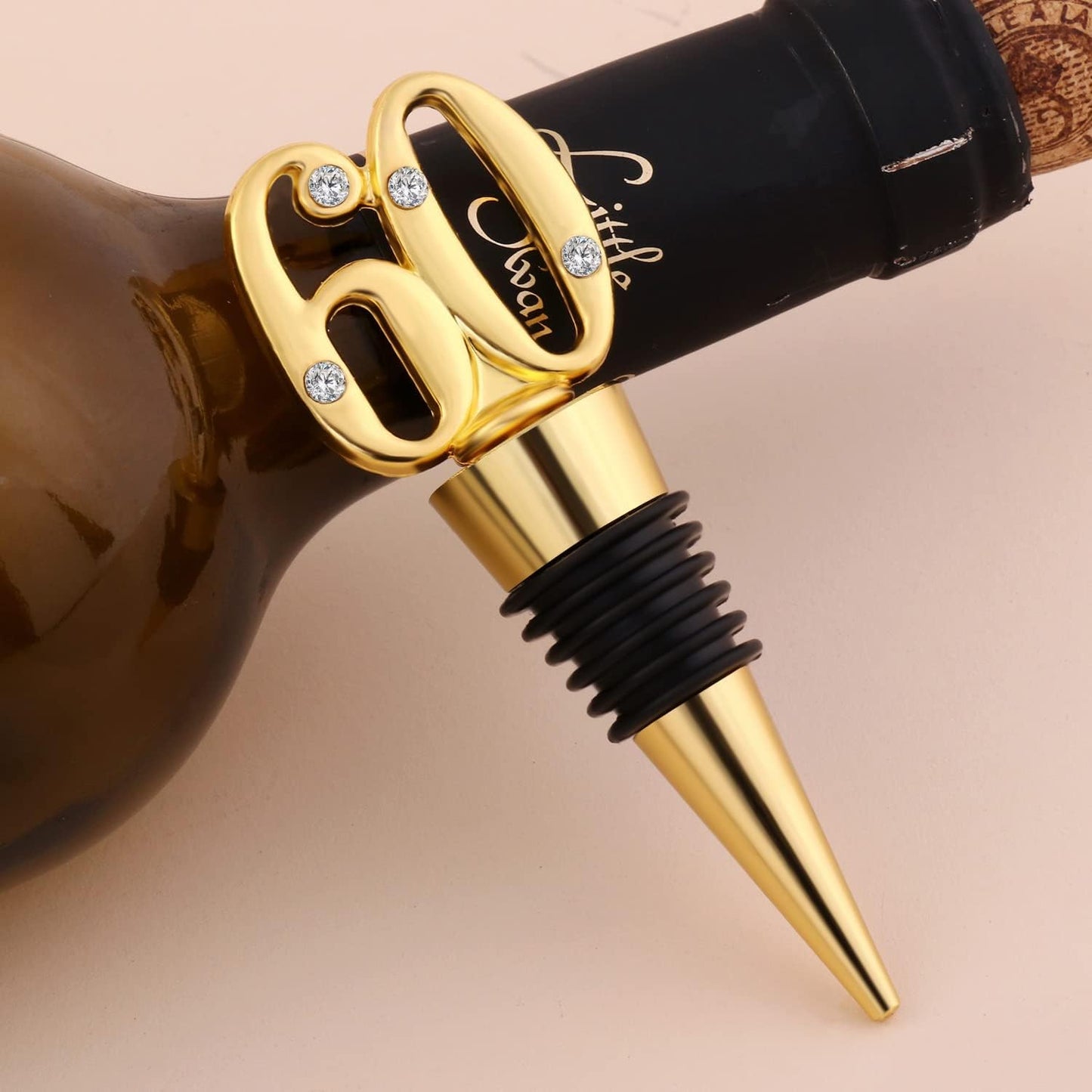 24 Pack 60 Birthday For Guests Wine Cork Beer Wine Cork champagne Bottle With Gift Box For Wedding Gift Party Favor Decoration