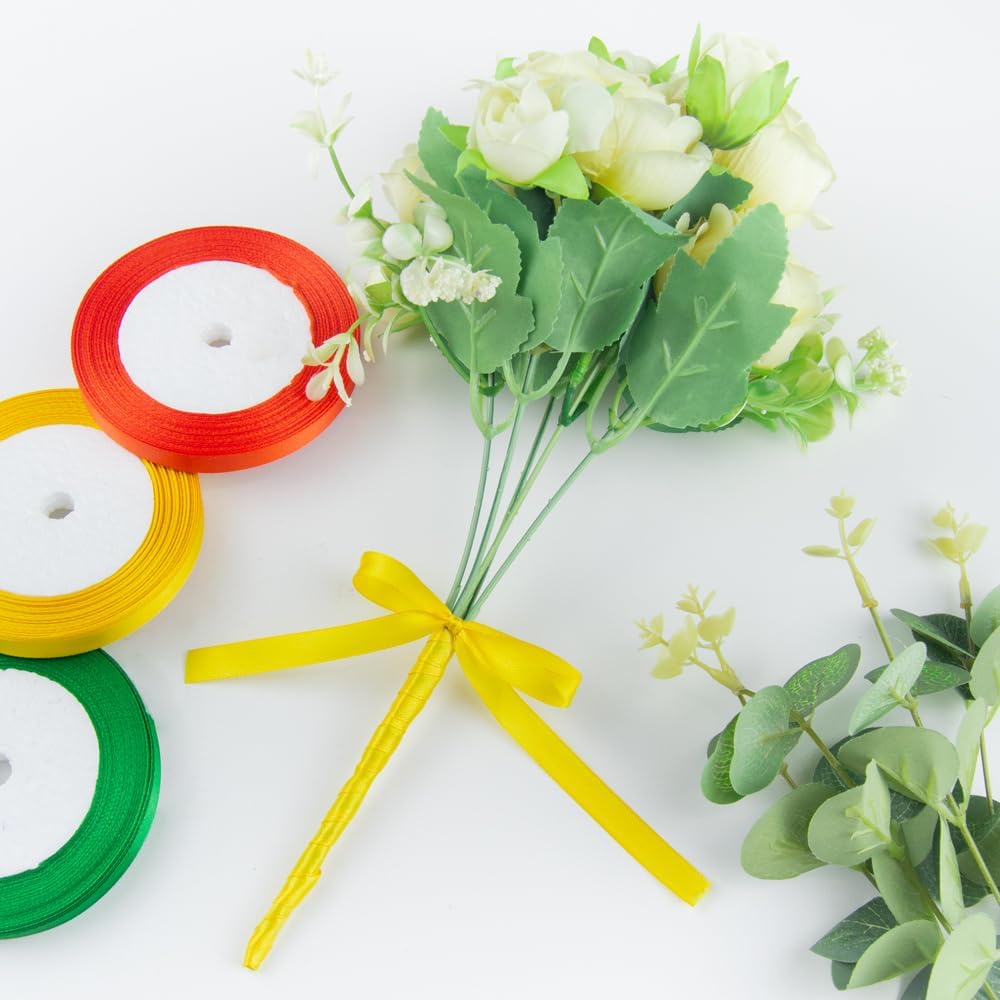 3/8 Inch 25 Yards Satin Ribbon Light Purple, Solid Color Fabric Ribbon for Gift Wrapping, Wedding, Polyester Gift Ribbon for Birthday Party Decoration, Craft, Hair, Floral, Sewing