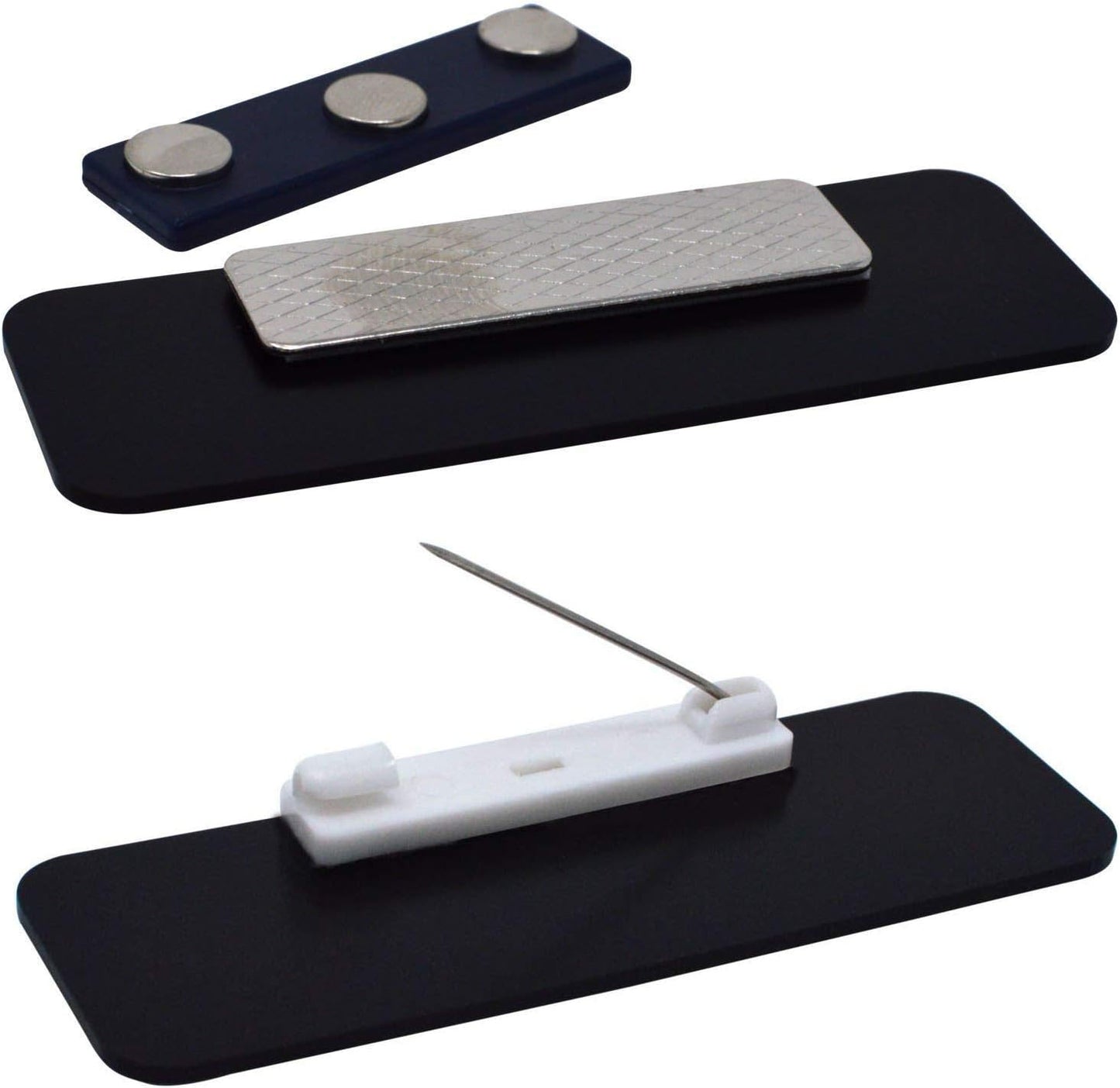 Custom Engraved Name Tag Badges – Personalized Identification with Pin or Magnetic Backing, 1.5 Inches x 3 Inches, White/Burgundy