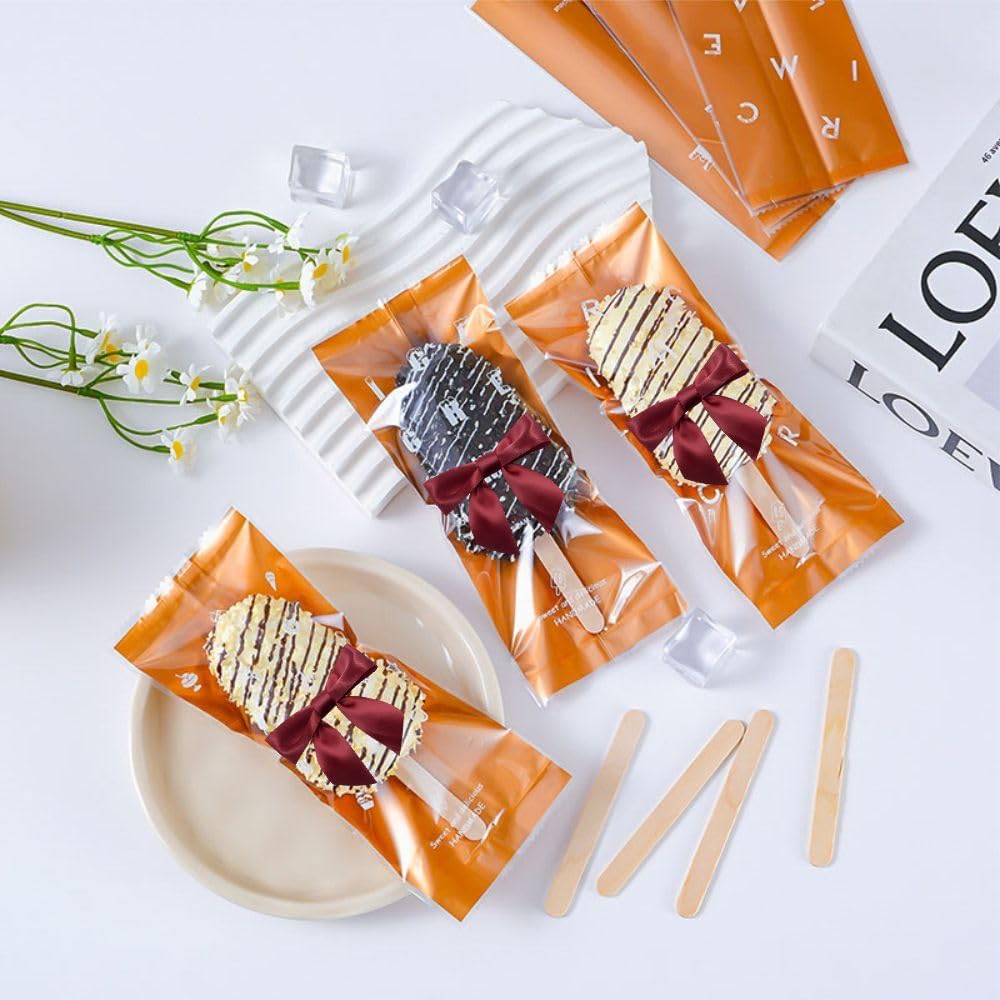 2.5" Hgzgch Burgundy Satin Ribbon Bow for Gift Wrapping, Premade Bows for Crafts, Cake, Party Favors, Handmade Bows with Double-Sided Tape, Self Adhesive Bows for Presents, Treats, Christmas - 50pcs