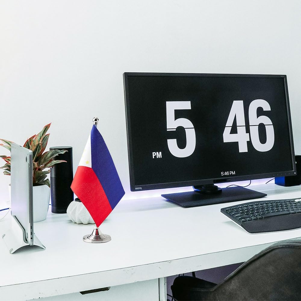 Philippines Flag Philippine Flags, Small Mini Philippine Desk Flag, Used for Table Office Classroom Home Patriotic Events Decorations