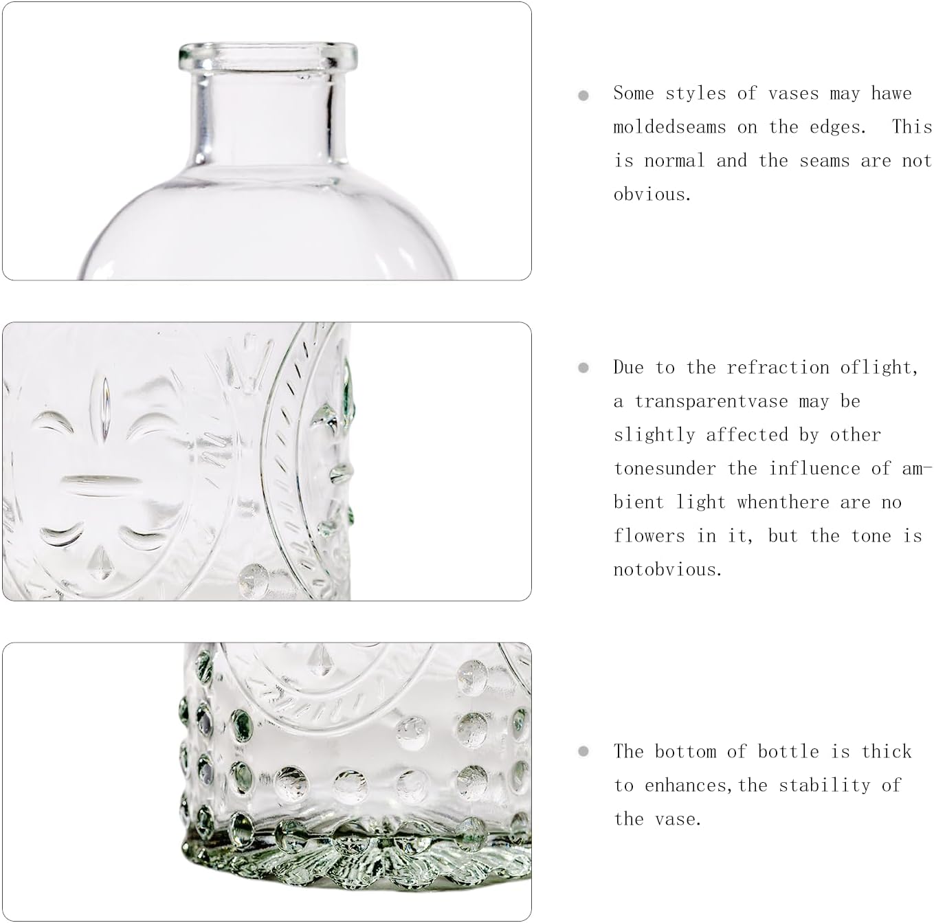 12 Pcs Bud Vase Set, Vases for Centerpieces, Cute Glass Bud Vases in Bulk, Small Vases for Flowers, Mini Vase Set for Wedding Decorations, Home Table Flower Décor