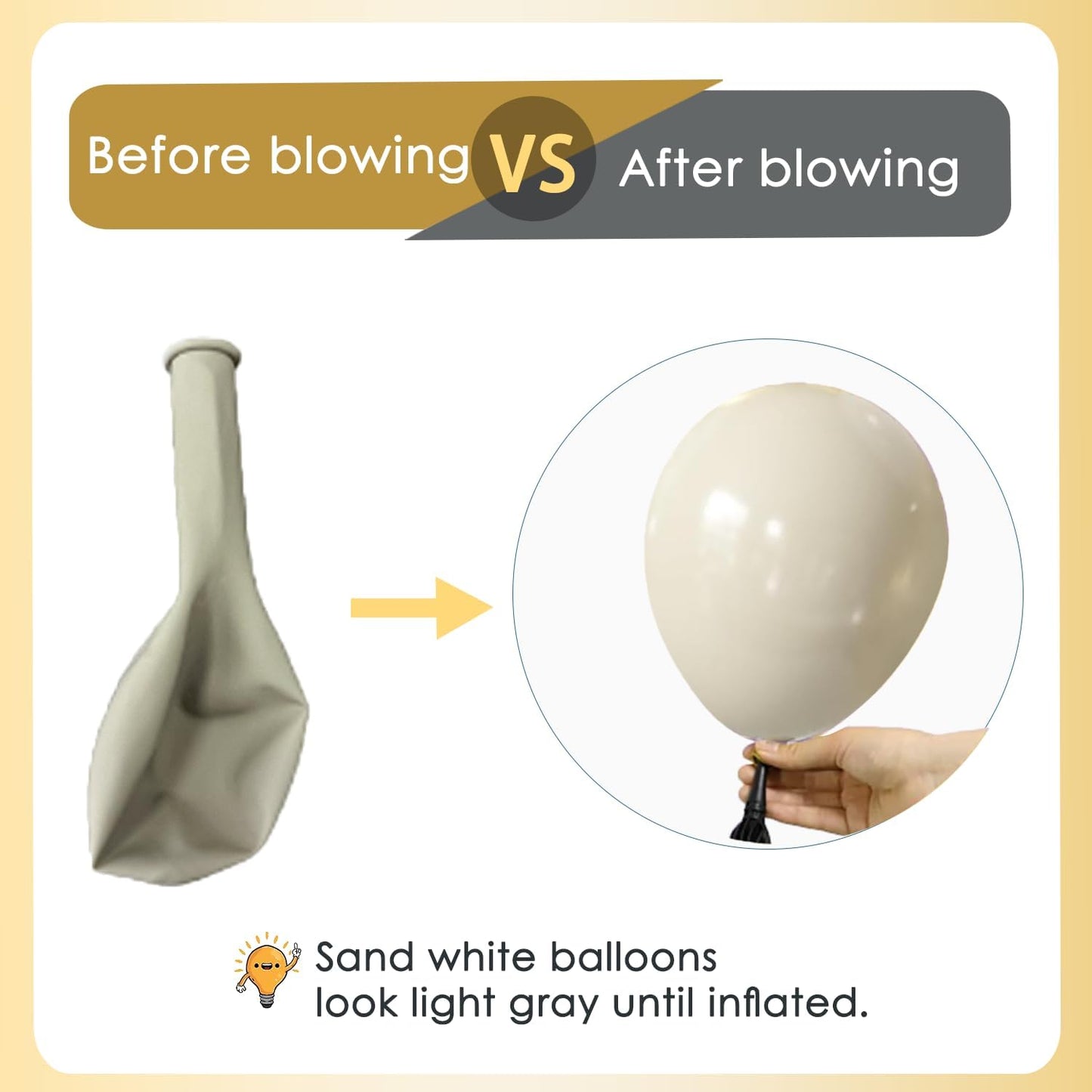 White and Gold Confetti Balloons, 50pcs 12 Inch Metallic Champagne Gold Latex Balloons Matte Sand Beige White Latex Balloons for Birthday Graduation Wedding Gender Revea Party Decorations