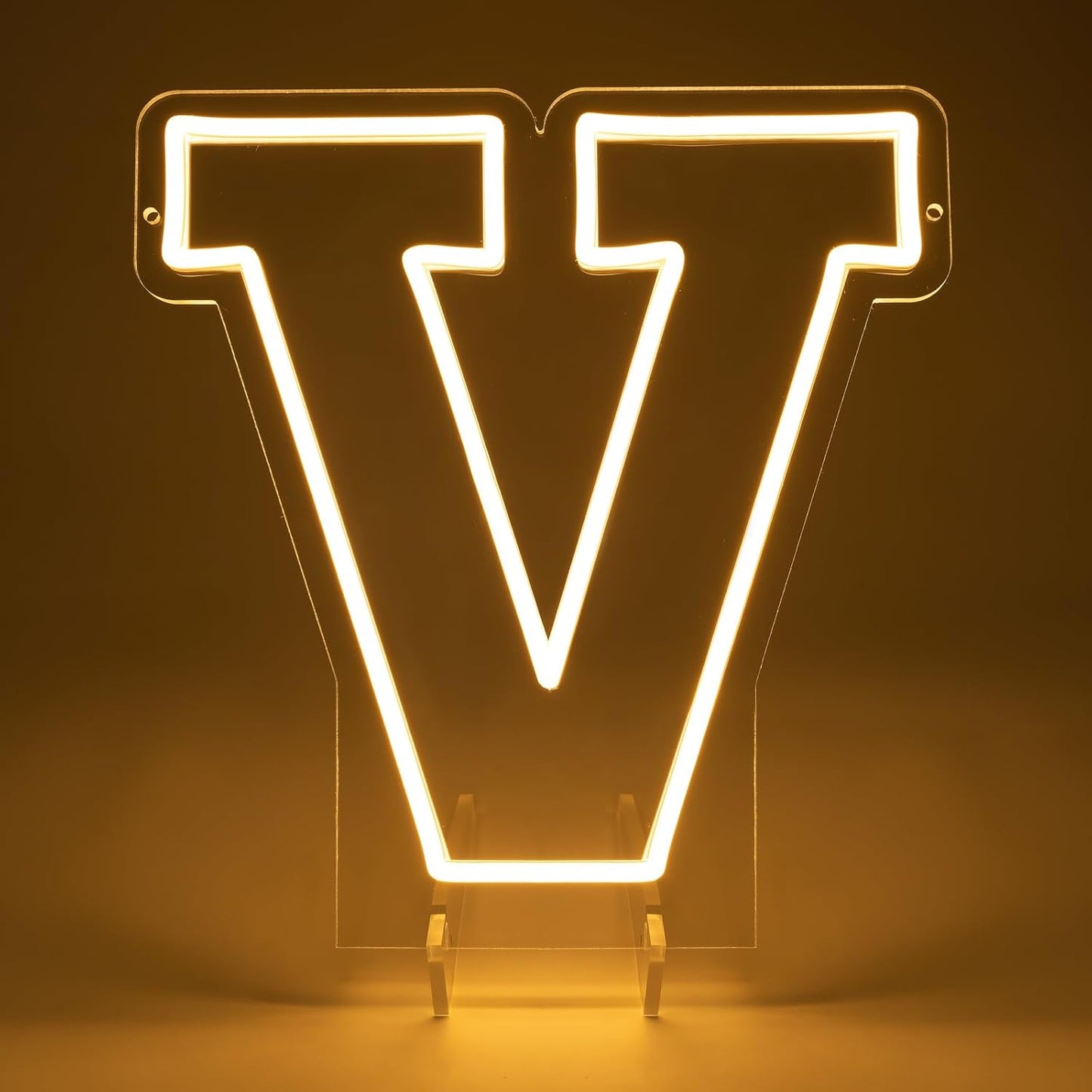 Light Up Letters V, Led Marquee Letter Lights Neon Sign, 13.7" Height Decorative Lighted Alphabet Number, Battery/USB Powered Led Letters Lights for Wedding, Birthday, Party, Christmas or Home Decor