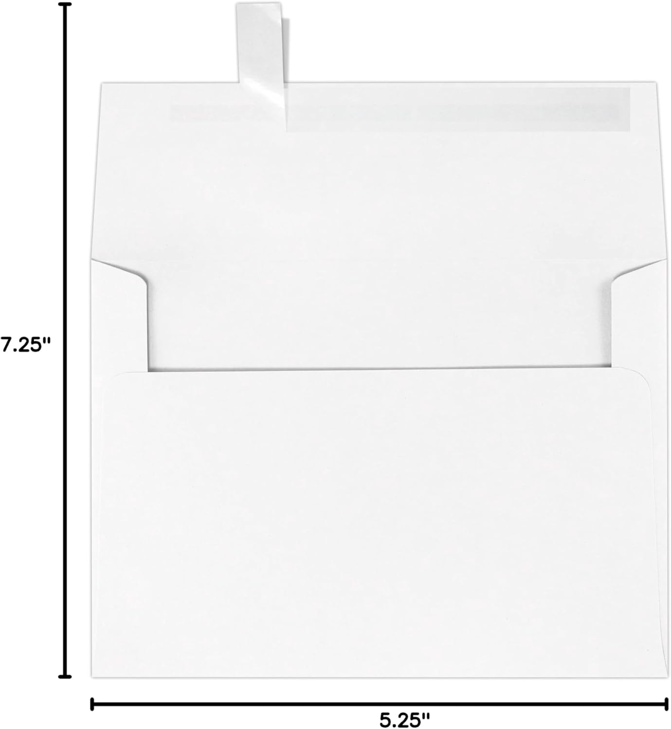 LUXPaper A7 Invitation Envelopes | Peel & Press | 5 1/4" x 7 1/4" | Brilliant White | 80lb. Text | 100% Cotton | 500 Qty