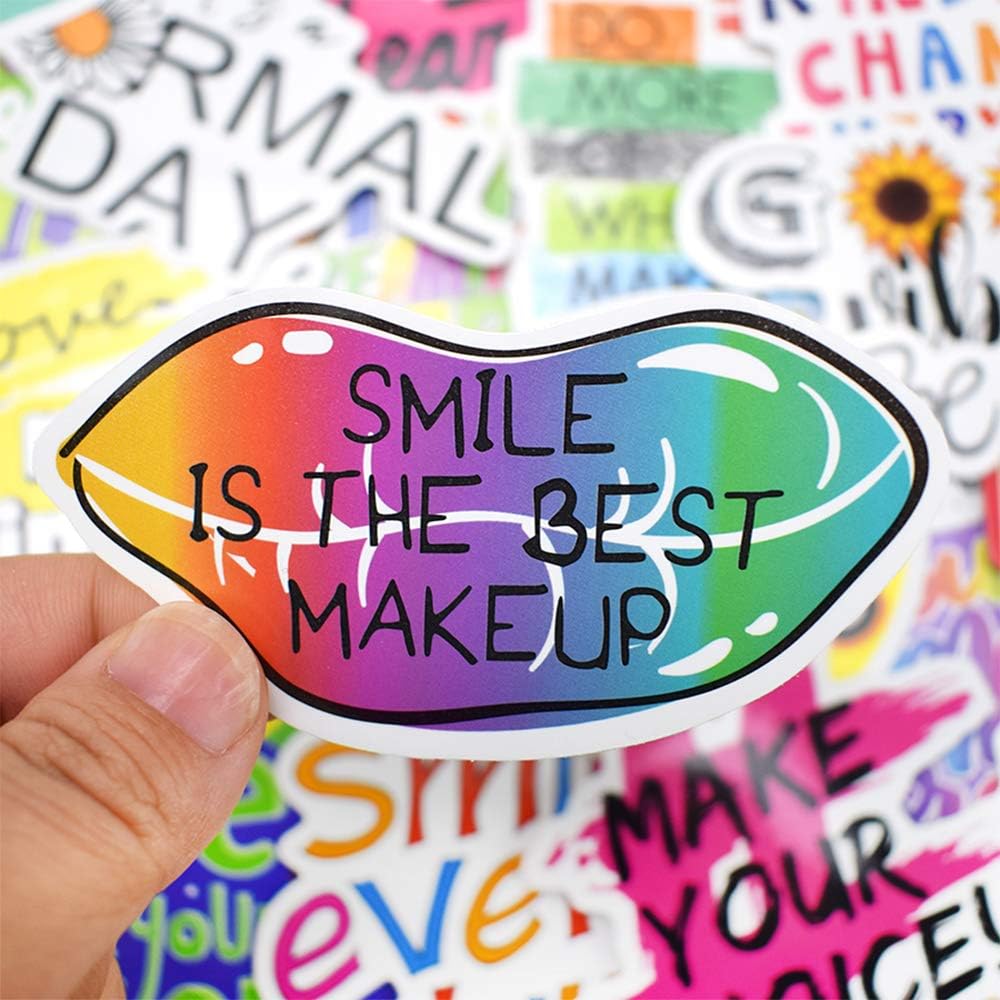 QTL Inspirational Stickers for Kids Motivational Stickers for Water Bottles Laptop for Teens Adults Waterproof Vinyl Pack 50Pcs