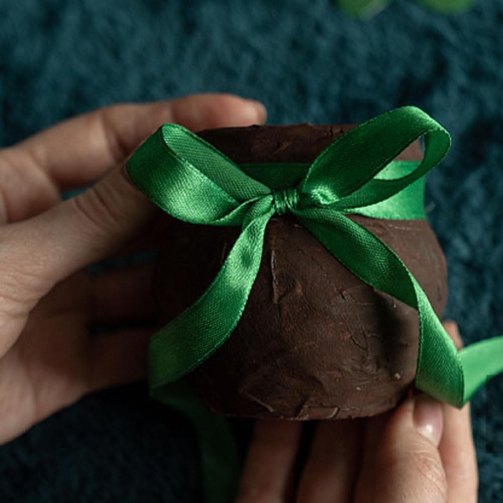 Green Satin Ribbon Double Faced Satin 1/2 inch x 55 Yards Polyester Ribbon for Gift Wrapping Crafts Wedding Decoration Bows Ornaments Party Bouquet Floral Arrangement