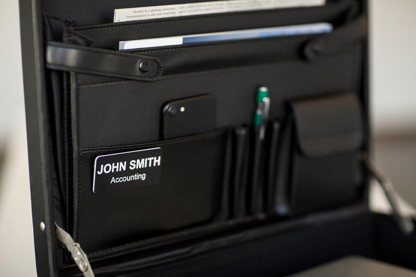 Custom Engraved Name Tag Badges – Personalized Identification with Pin or Magnetic Backing, 1 Inch x 3 Inches, European Gold/Navy