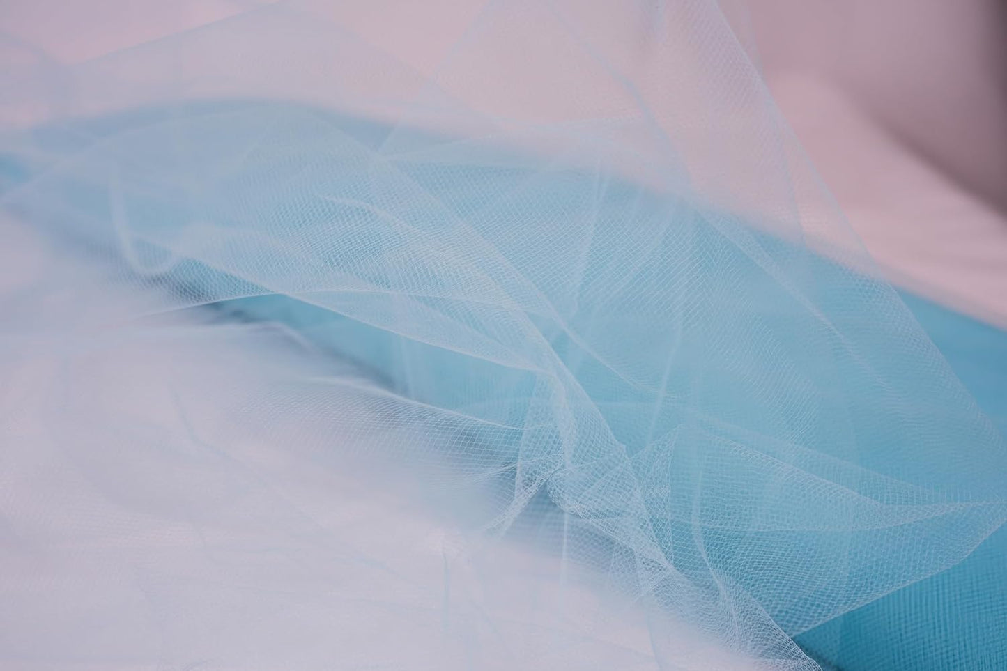 Craft And Party, Fabric Tulle 54" by 40 Yards (120 ft) Light Blue Fabric Tulle Bolt for DIY Tutu Skirt, Wedding and Decoration (Light Blue)