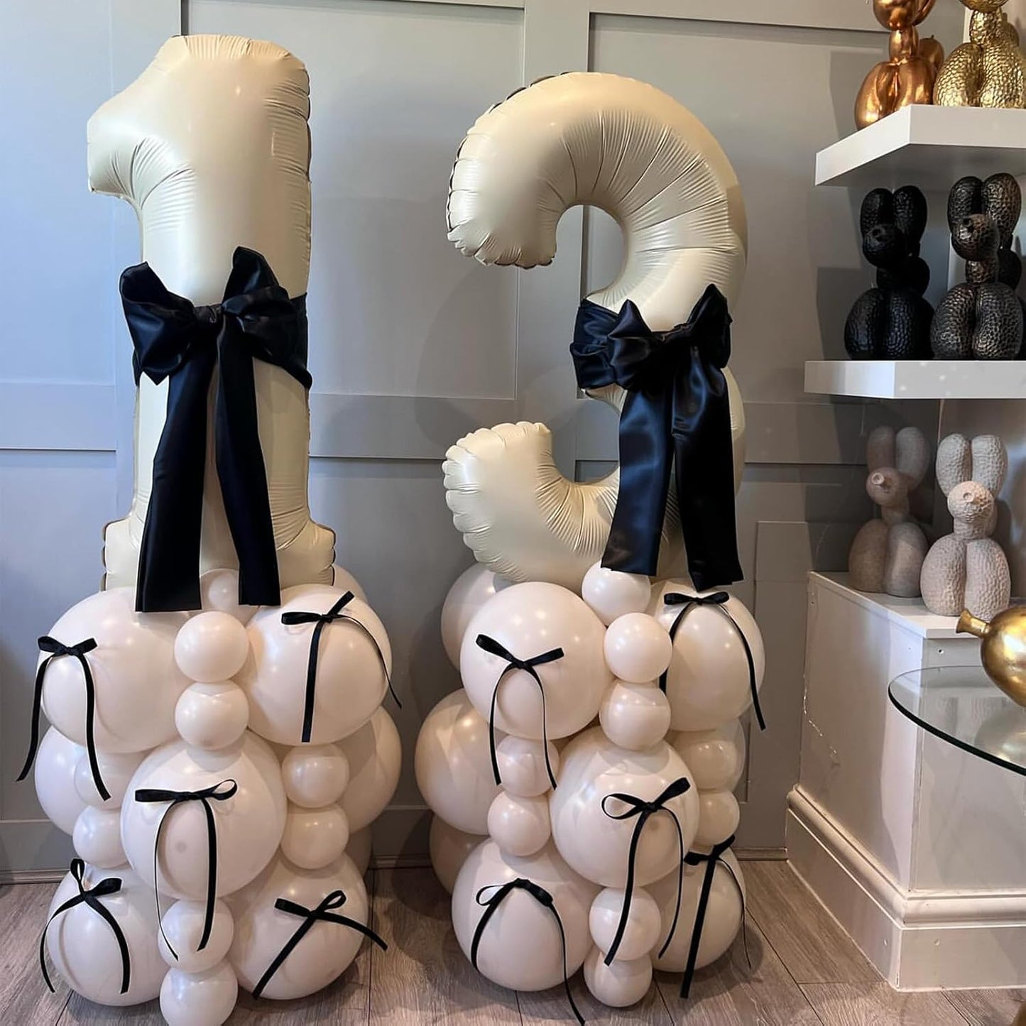 40 Inch Cream Number 1 Balloon, Beige Large Self Inflating Foil One Balloons for 1st Birthday Decorations Boys Girls, Digital 1 Helium Balloon for First Birthday Baby Shower Anniversary Party Supplies