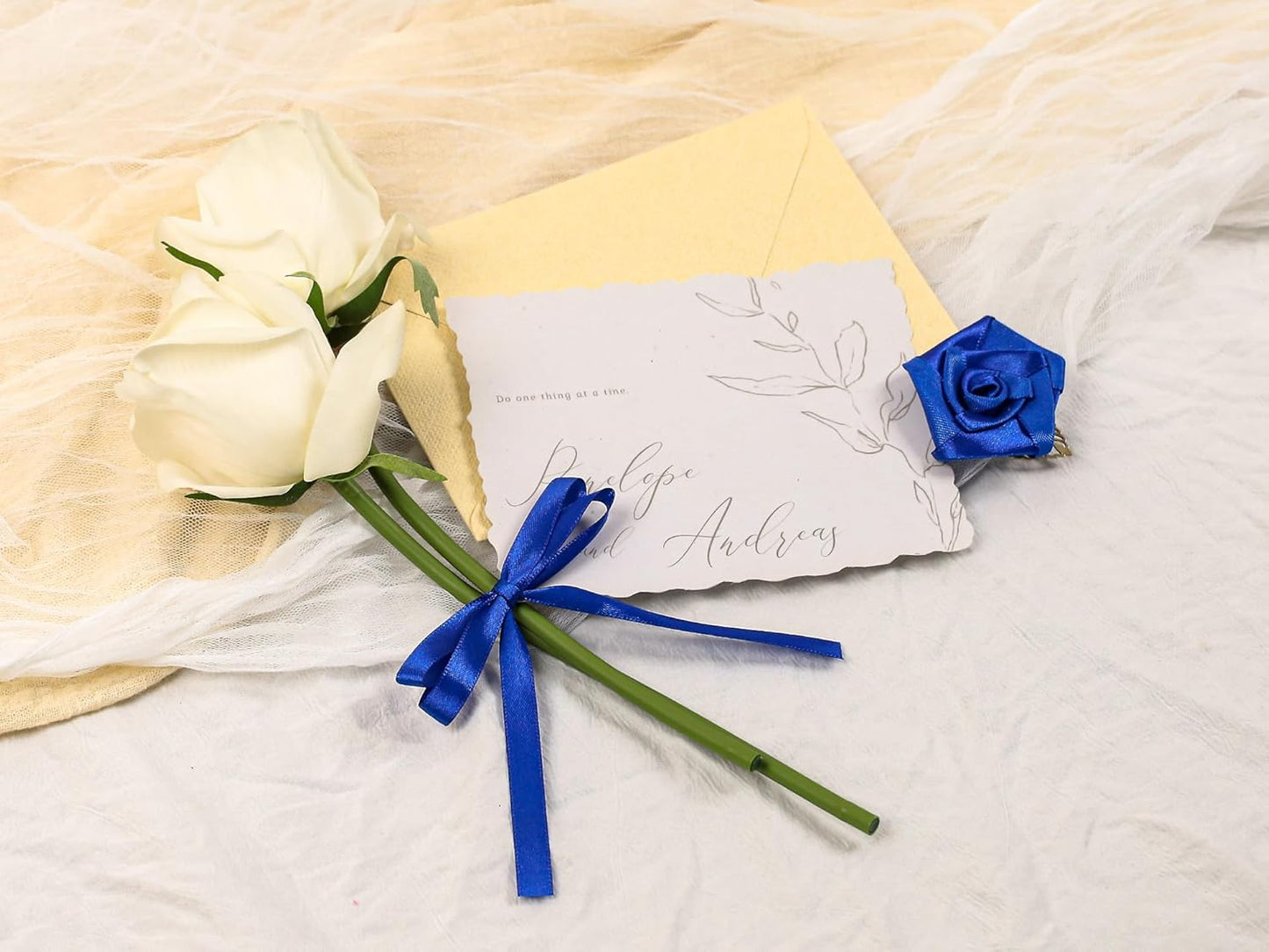 Royal Blue Satin Ribbon 3/8 inch X Continuous 25 Yards, Single Face Polyester Ribbon Perfect for Gift Wrapping, Flower Bouquet, Wedding Decor, Crafts, Bow Making, Sewing and More