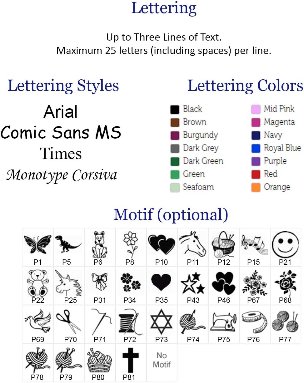 Personalized Satin Sewing Labels for Knitting, Quilting and Sewing Crafts 3/4" x 2 1/2" (20mm x 60mm) (500)