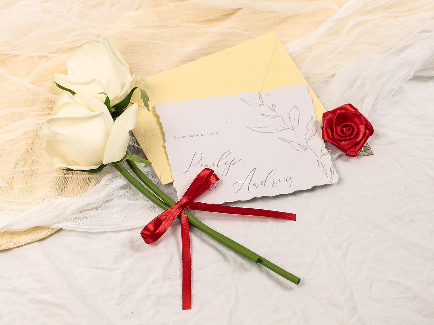 Red Satin Ribbon 1/4 inch X Continuous 25 Yards, Single Face Polyester Ribbon Perfect for Gift Wrapping, Flower Bouquet, Wedding Decor, Crafts, Bow Making, Sewing and More