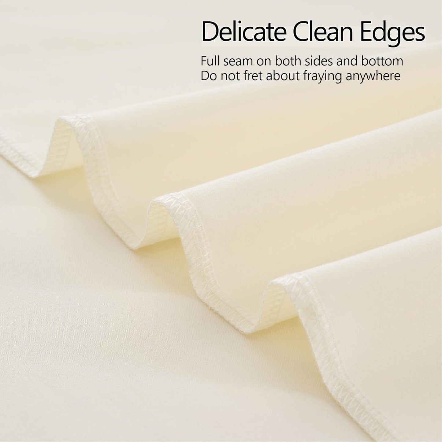 10ft x 10ft Thick Ivory Backdrop Curtains for Parties, 2 Panels 5ft x 10ft Non See Through Ivory Polyester Wedding Drapes Photo Backdrop for Birthday Party Graudation Photography Home Decor