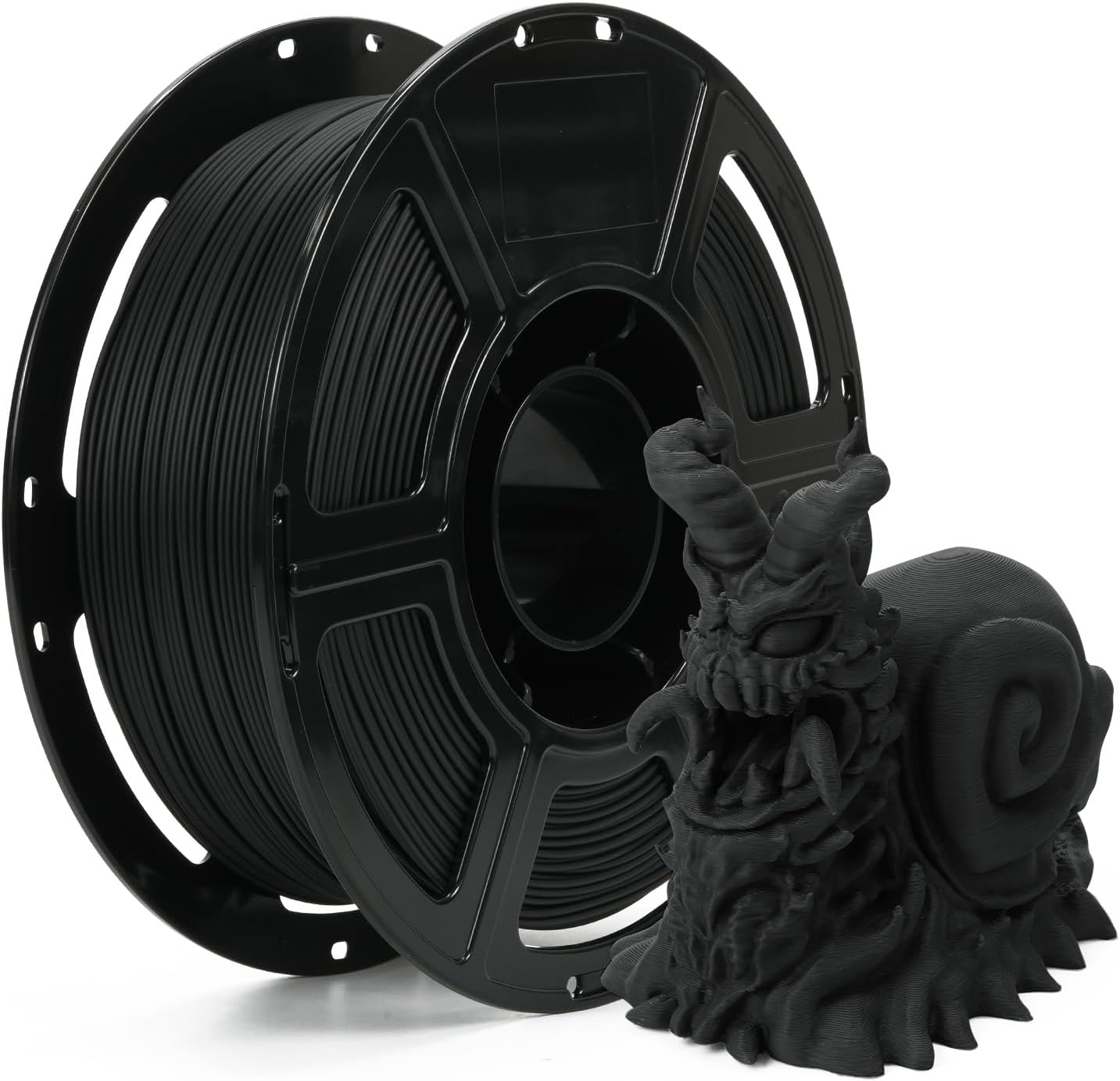 FLASHFORGE Rapid PLA Matte Filament 1.75mm, High Flow Speedy 3D Printer Filament, Max 500m/s High Speed Printing, Easy to Remove Support & Non-Glossy Appearance (Black)