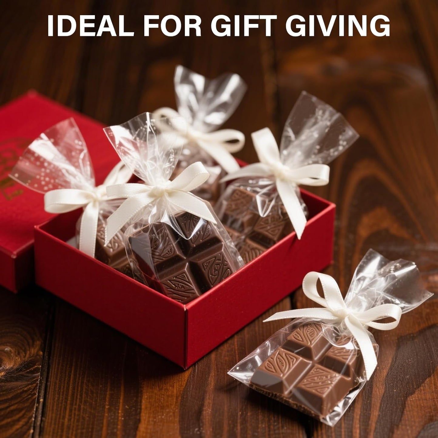 ZHEWTOEN Cellophane Bags, 100 Pcs 4x6 Inch Cellophane Treat Bags with Color Twist Ties, Clear Plastic Goodie Cello Treat Candy Bags for Cookies, Popcorn, Small Gift Wrapping, Party Favors