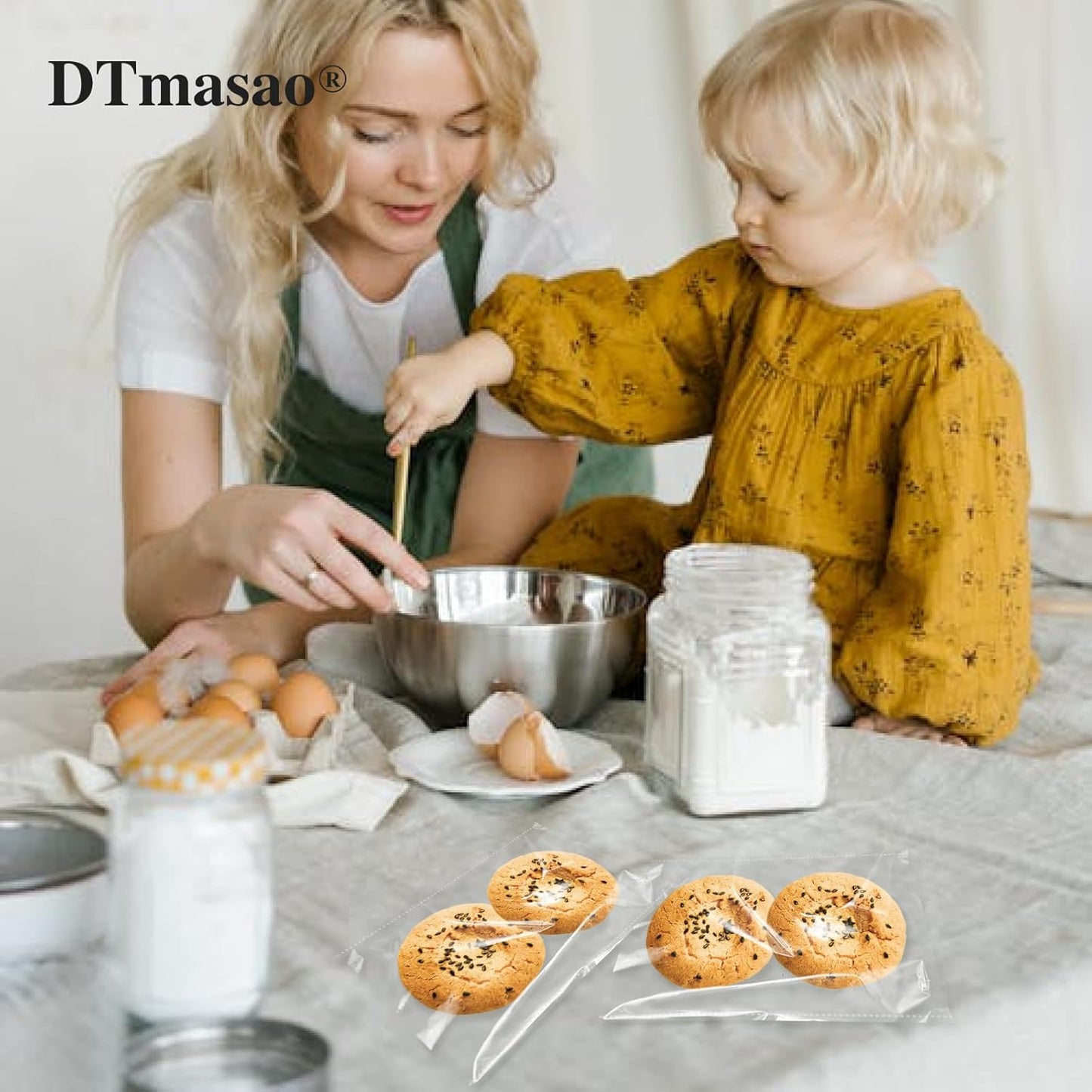 Self Sealing Cellophane Bags,3x5 Inches 200 Pcs Clear Cookie Bags Resealable Cellophane Bag for Packaging Cookies,Gifts,Favors, Products,Candy