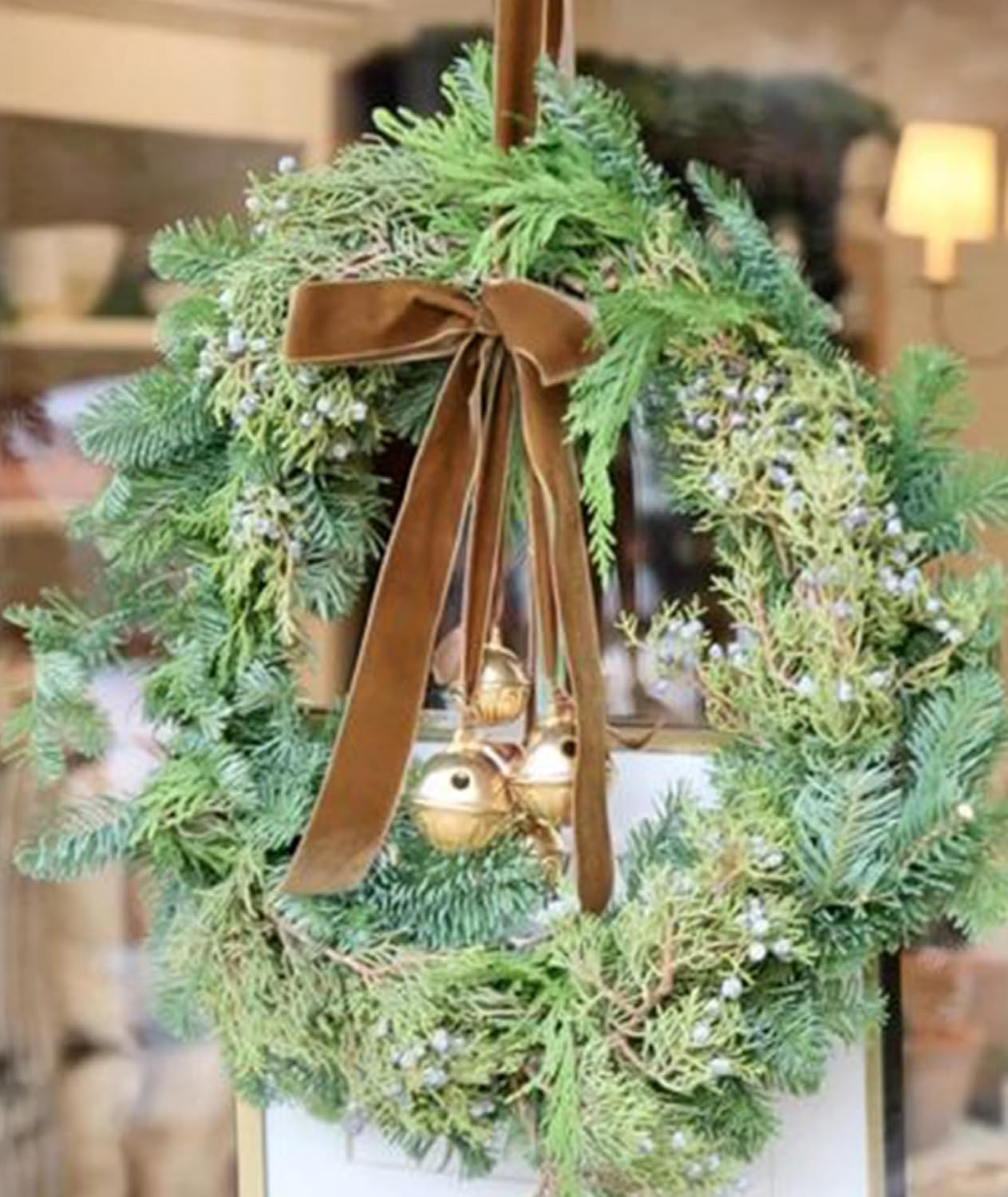 Camel Christmas Velvet Ribbon for Tree, Gift Wrapping, Flower Bouquet, Wreath Decorations, Bow Making 1'', 25 Yards