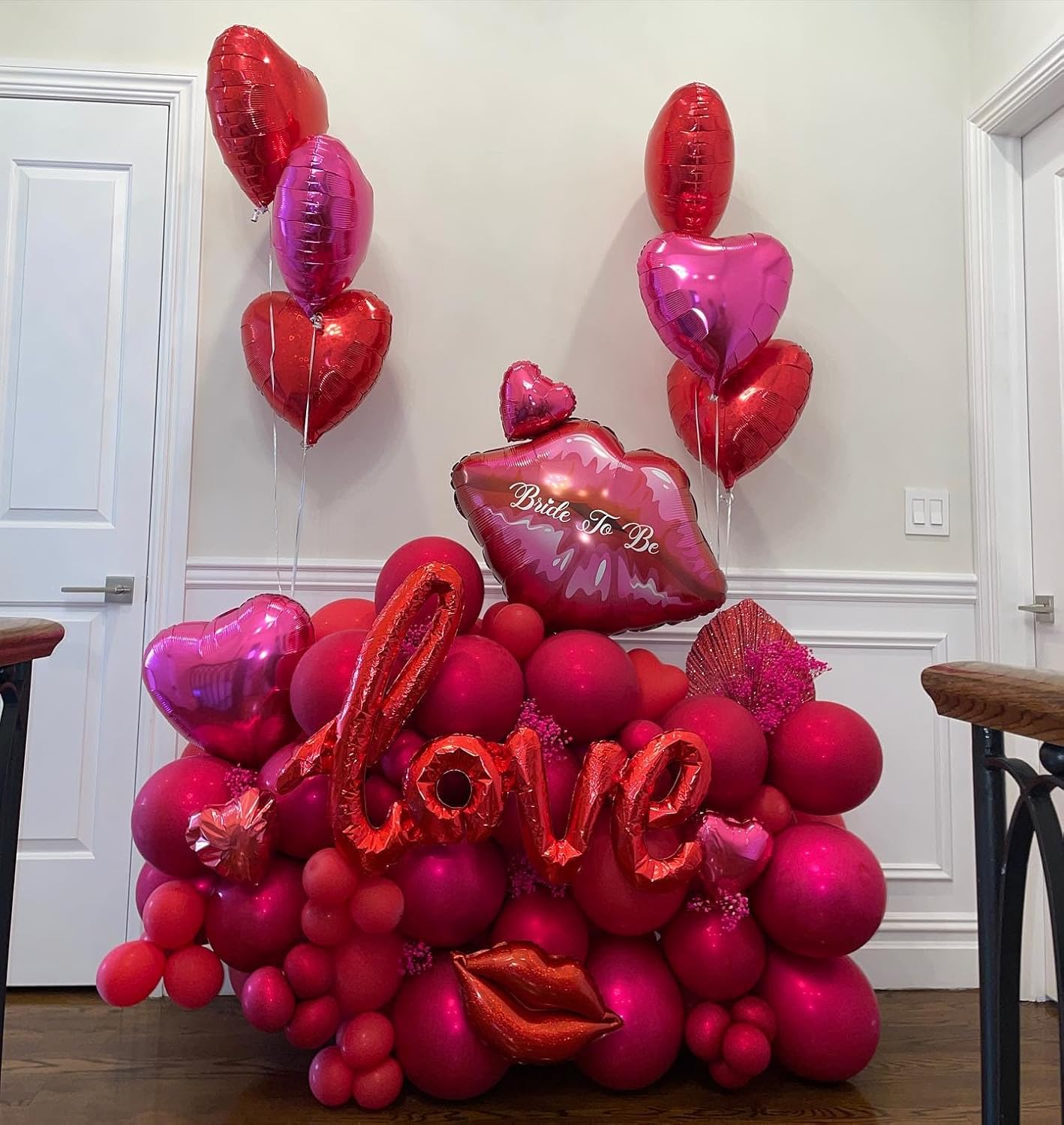 Red Heart Shaped balloons Pack of 12,18 Inch White Love Valentine Balloons Pink Heart Romantic Balloons For Valentines Day Propose Marriage Wedding Bridal Shower Engagement Party Decorations