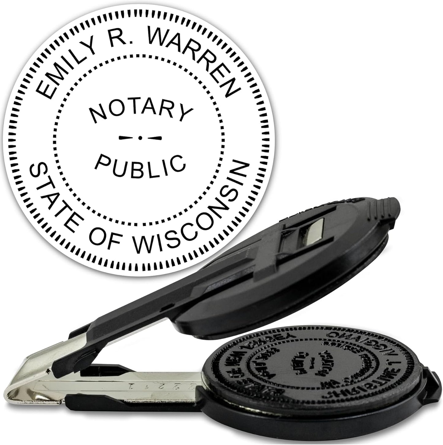 MaxMark Insert Only for Notary Seal Round Embosser for Wisconsin State