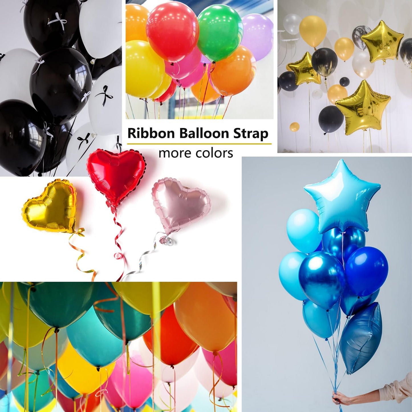 500 Yards Curling Ribbon-Balloon String for Birthday Gift Wrapping,Festival Party Decor,Ribbons & Bows for Christmas New Year Gifts Supplies (Black)