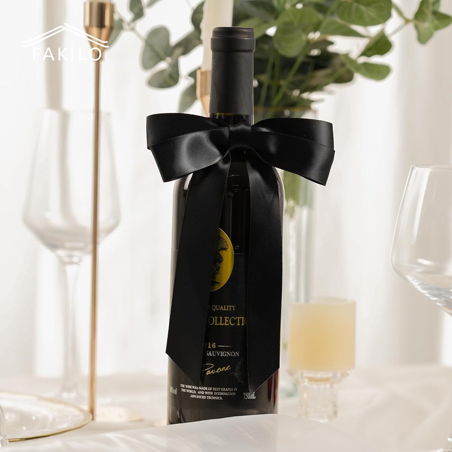 Black Bows for Gift Wrapping, 5'' X 7'' Large Satin Gift Bows for Birthday, Wedding, Party, 30 Pcs