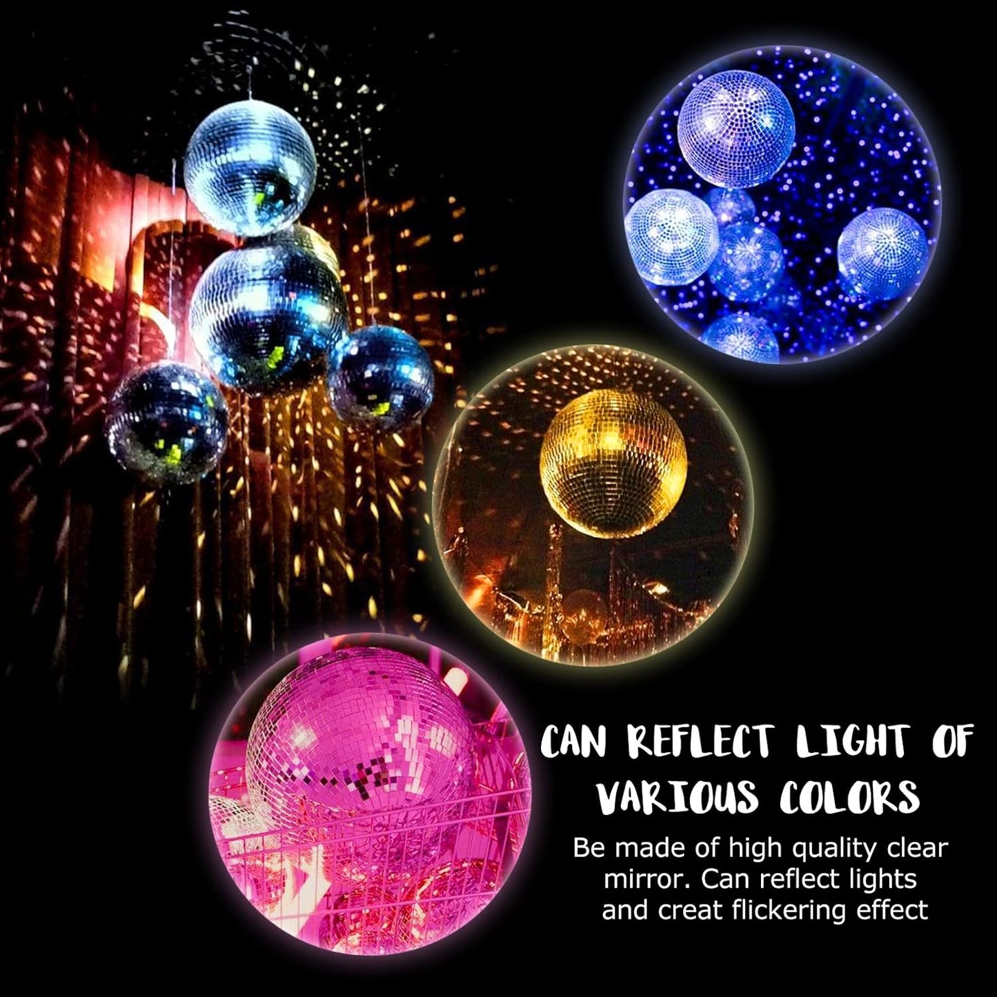 Youdepot Disco Ball 12-Inch – Large Mirror Ball Hanging Party Decor for Weddings, Events, and Dance Parties