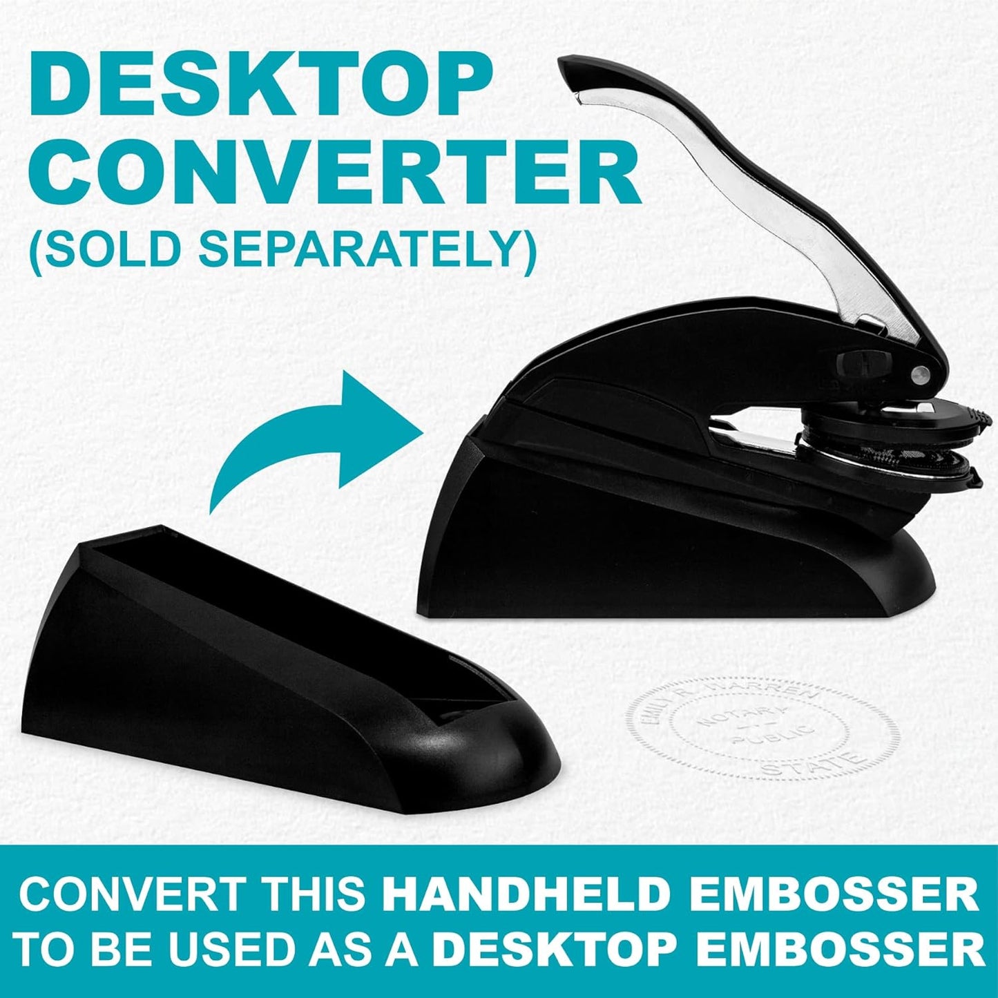 MaxMark Notary Seal Round Embosser for Georgia State - Includes Gold Burst Seal Labels (50 Count)