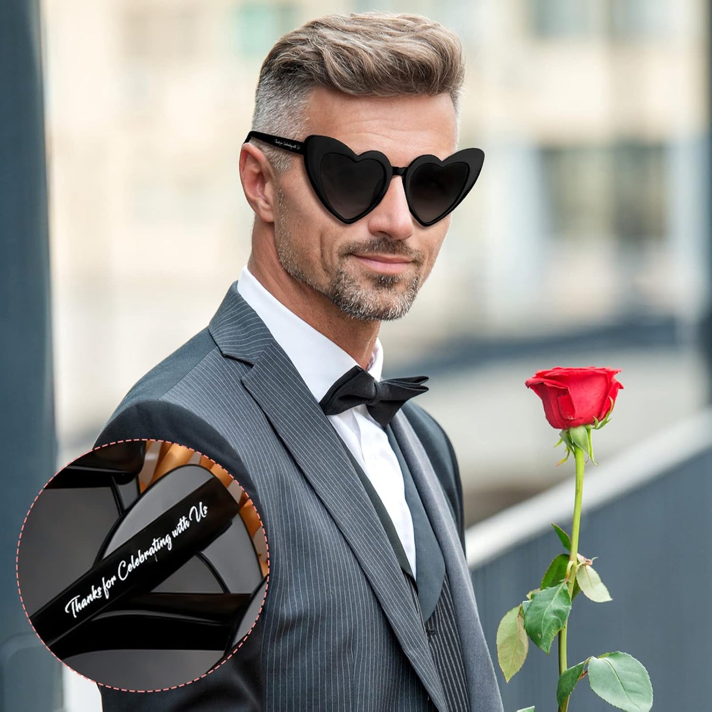 Vabean Wedding Heart Sunglasses Bulk Wedding Gifts Bachelorette Bridal Party Favors for Guests Reception