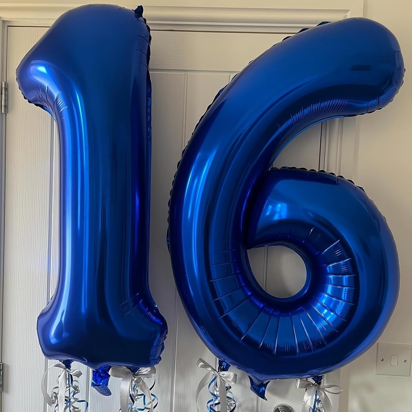 Navy Blue 6 Balloon Number,40 Inch Number 6 Balloon Big Dark Blue 6 Foil Mylar Helium Balloon for Birthday Party Decorations
