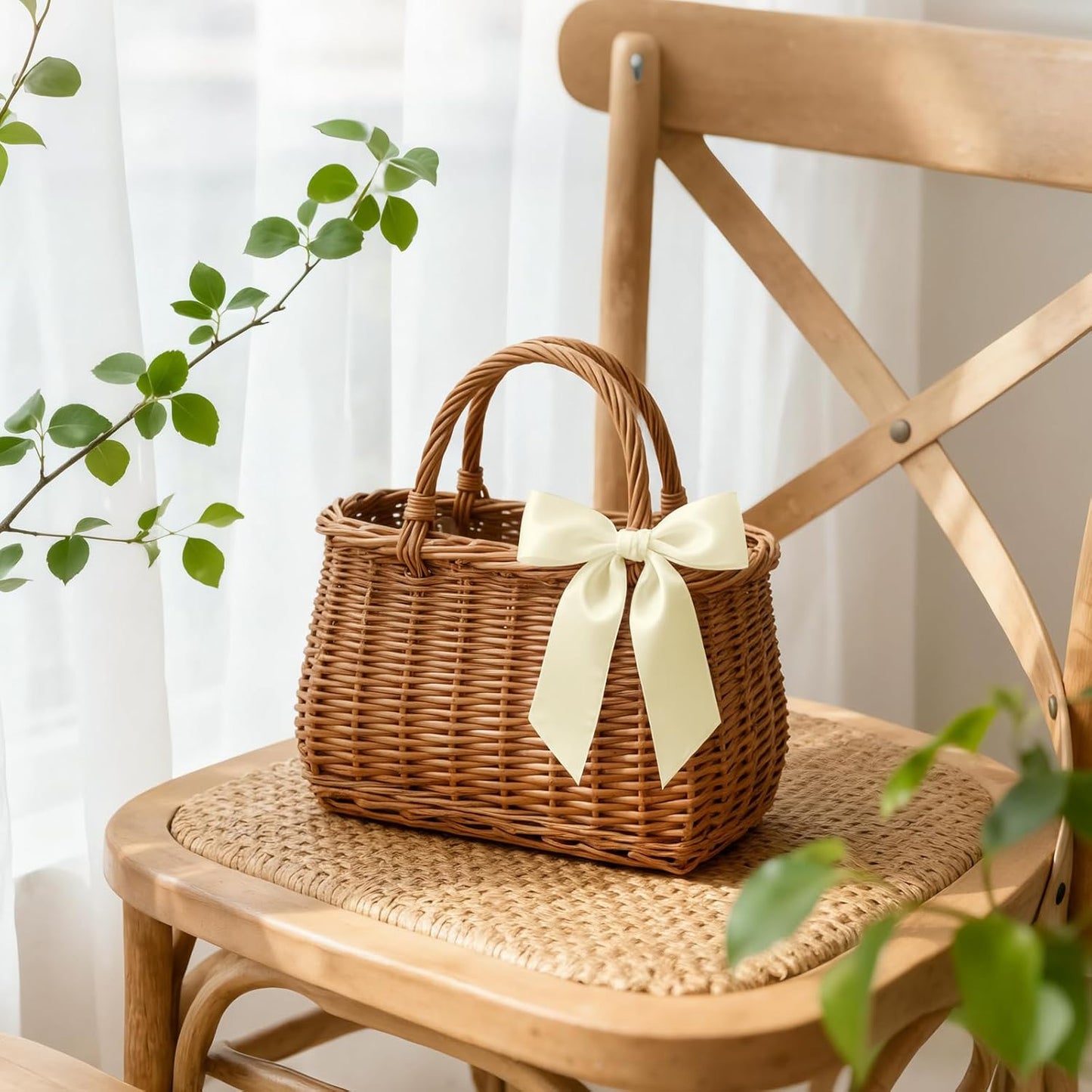 KMER LIFE 1-1/2 inch x 25 Yards Double Faced Polyester Ivory Satin Ribbon, Perfect for Gift Wrapping Very Suitable for Weddings Party Hair Bow Invitation Decorations and More