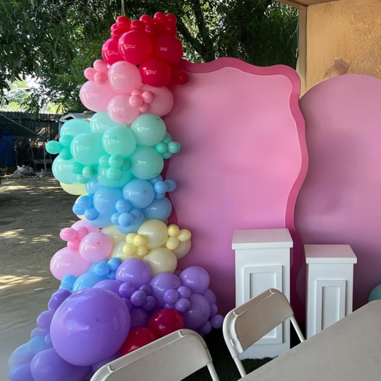 Colorful Rainbow Balloons Assorted Pink Blue Yellow Green Balloons 60PCS 12INCH Hot Pink Pastel Purple Light Blue Latex Helium Balloon for Arch Birthday Party Decorations Baby Shower