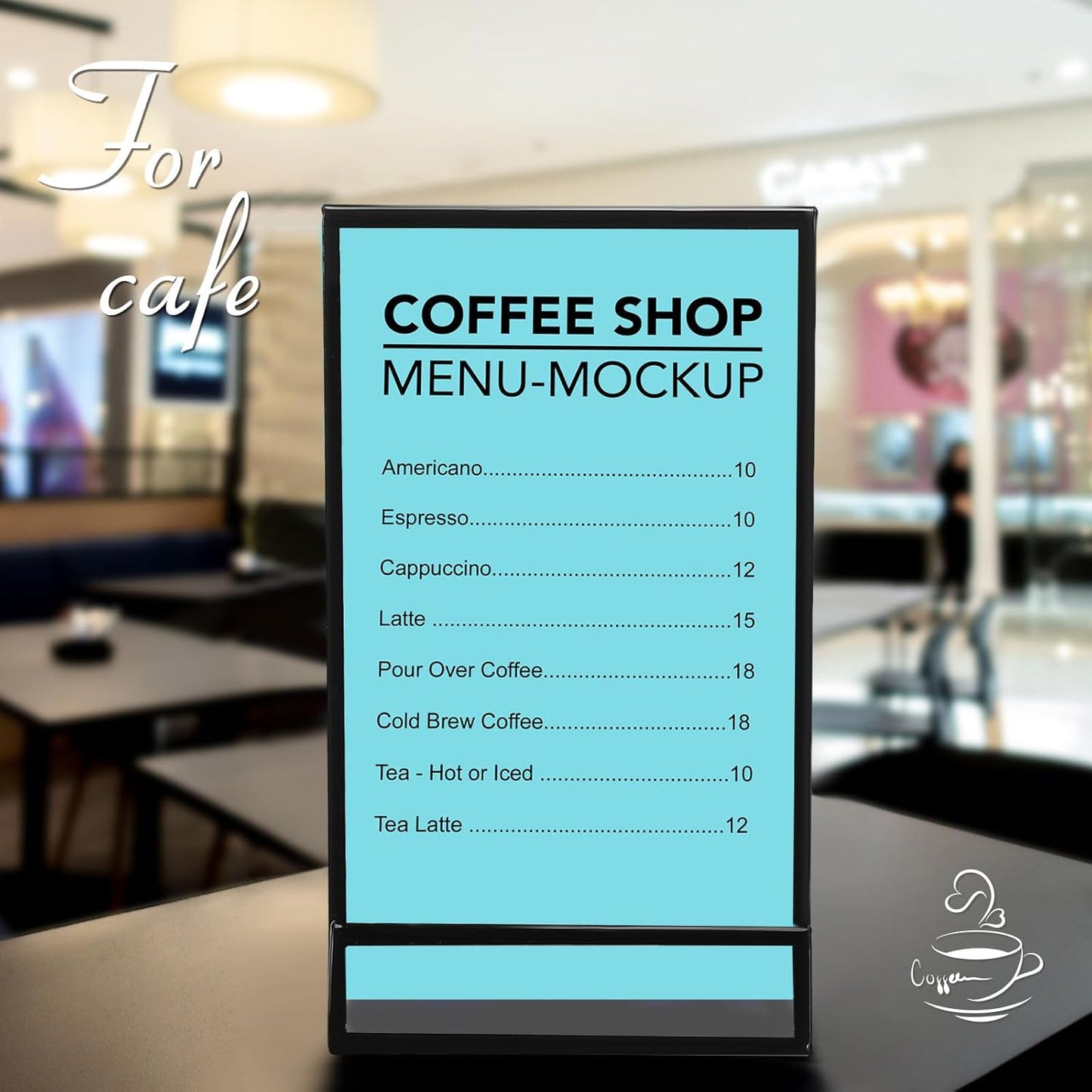 Zonon Acrylic Sign Holder 5x7, 6 Pack Vertical Double Sided Menu Display Stand with Borders, Double Sided Wedding Table Menu Holders Picture Frames for Restaurant, Christmas Party(4 x 6 Inch)