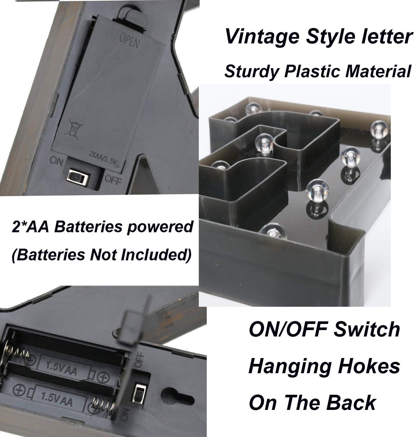 OYCBUZO Light Up Black Alphabet Marquee Letters Sign LED Marquee Number Lights Sign for Night Light Home Bar Christmas Lamp Birthday Party Wedding Decoration Z