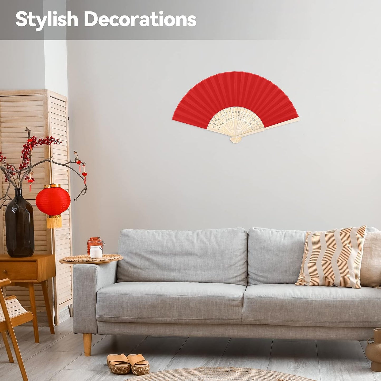 MCEAST 30-Piece Silk Folding Fans with Bamboo Frames - Multicolor, Perfect for Weddings, Parties, Home Decor