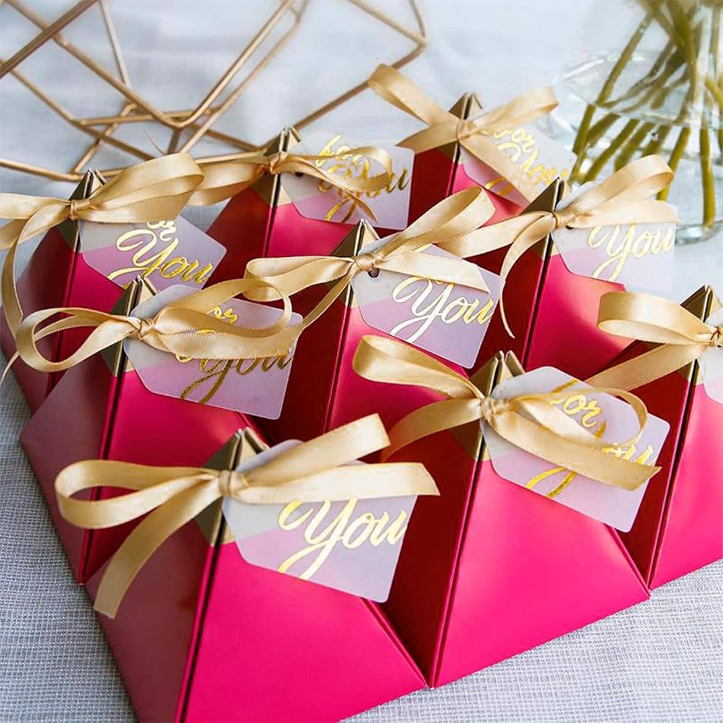 3/8 Inch Gold Satin Ribbon 230 Yards Bulk Fabric Ribbons for Gift Wrapping, Scrapbooking, Crafts and DIY Projects, Wedding, Event Decor