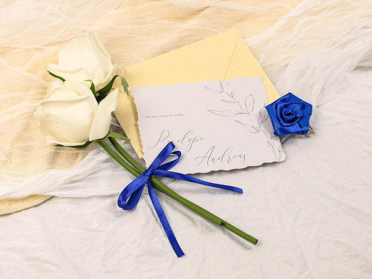 Royal Blue Satin Ribbon 1/4 inch X Continuous 100 Yards, Single Face Polyester Ribbon Perfect for Gift Wrapping, Flower Bouquet, Wedding Decor, Crafts, Bow Making, Sewing and More