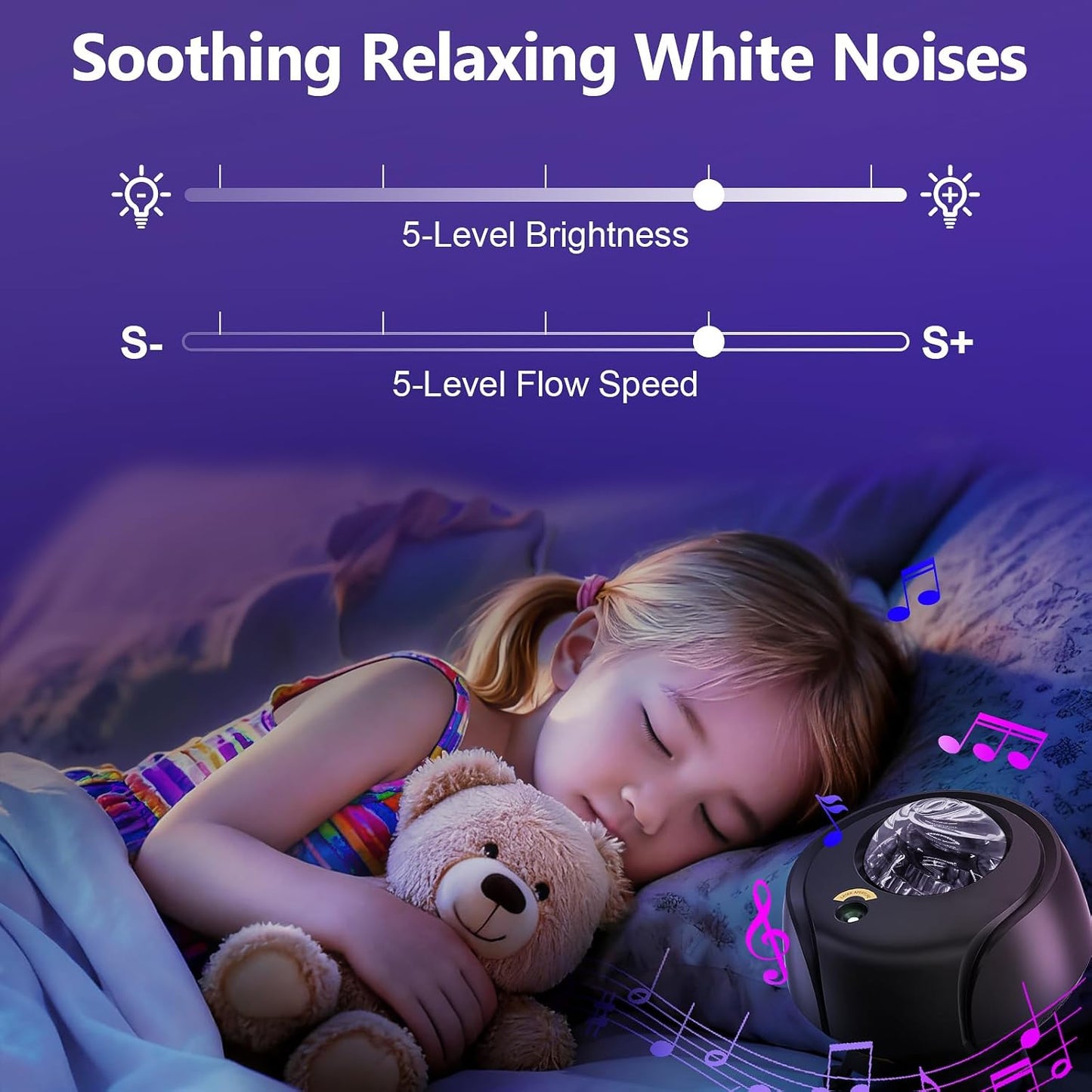 The Largest Coverage Area Galaxy Lights Projector 2.0, FLITI Star Projector, with Changing Nebula and Galaxy Shapes Galaxy Night Light