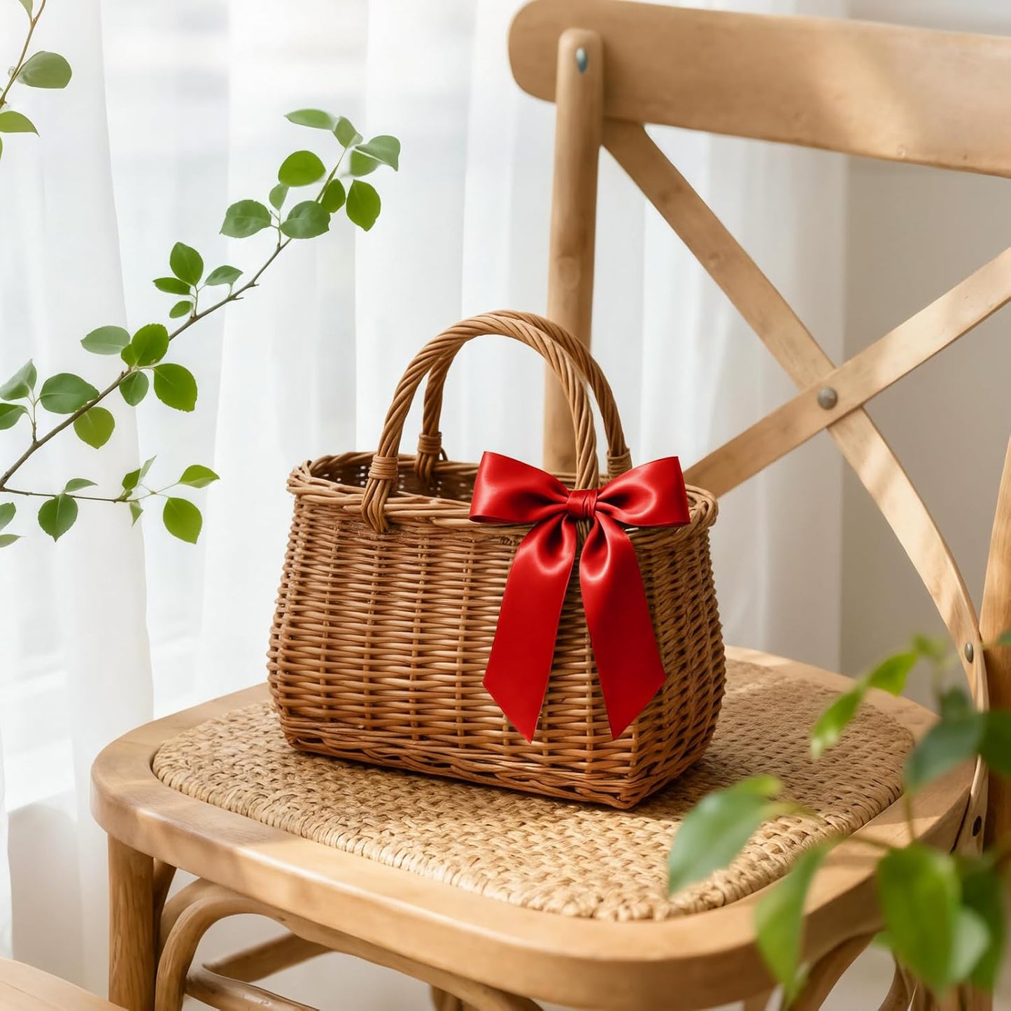 1-1/2 inch x 25 Yards Double Faced Polyester Red Satin Ribbon, Perfect for Gift Wrapping Very Suitable for Weddings Party Hair Bow Invitation Decorations and More