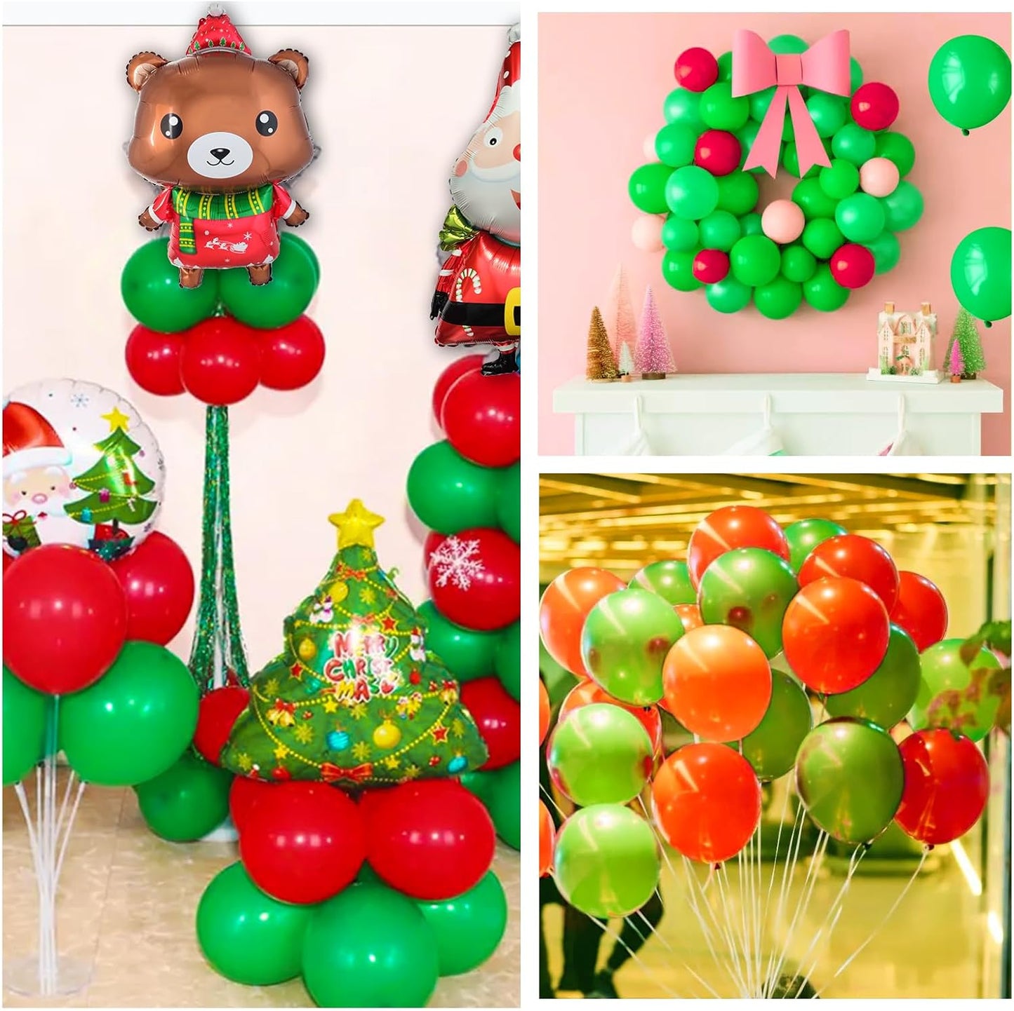110Pcs Dark Green Balloons Latex Party Balloons 12 inch Round Helium Balloons for Dark Green Themed Christmas Green Balloon (with 2 Ribbons).