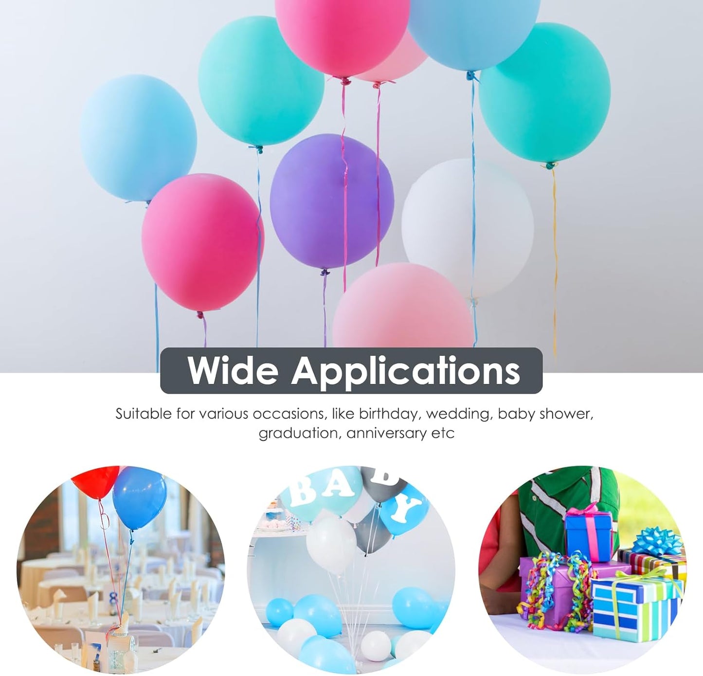 Black Curling Ribbon - 500 Yard Curly Gift Ribbon for Wrapping, Balloons & Floristry