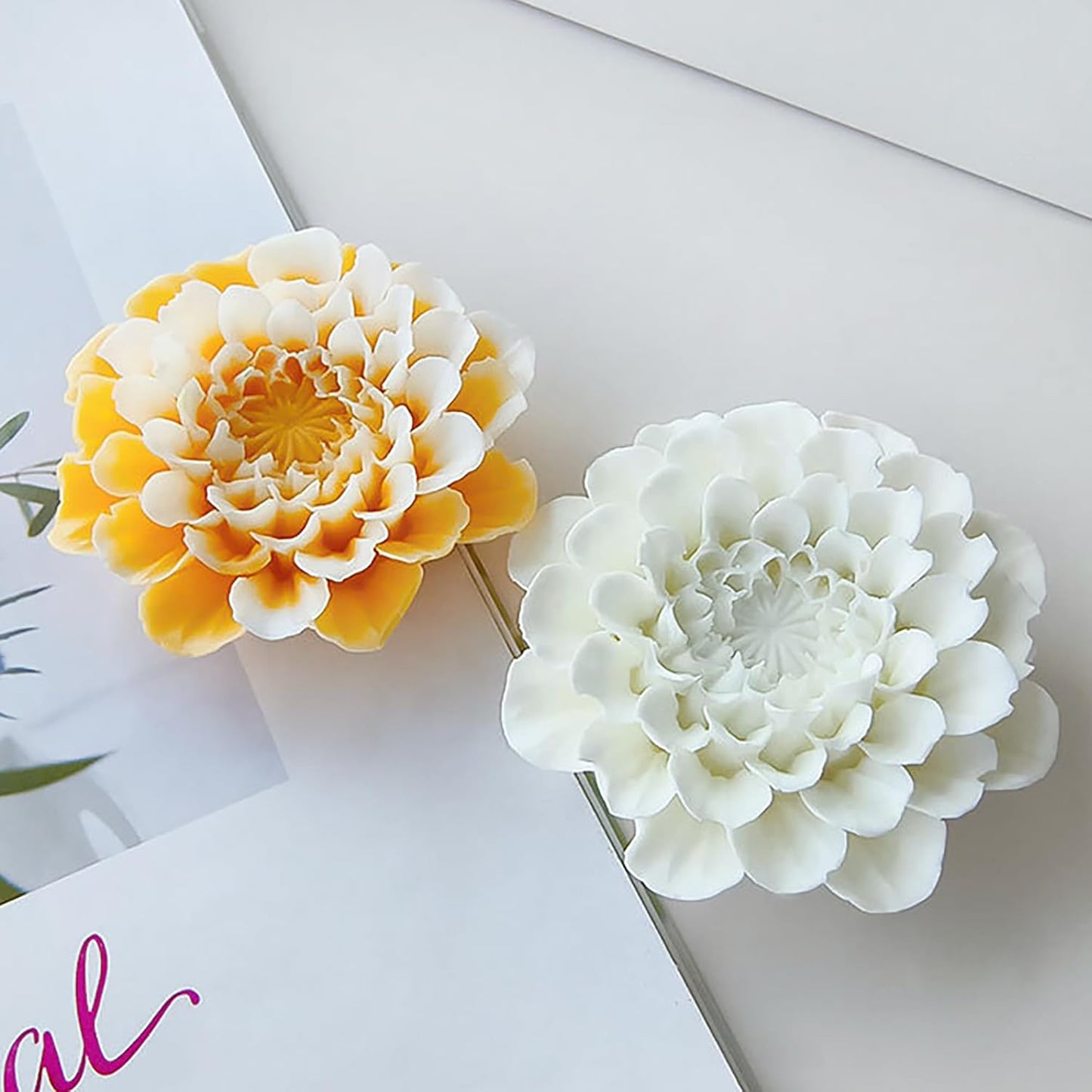 Large Flower Succulent Candle Mold Resin Casting Silicone Molds for Home Decor & Candle Making Wave Spiral Mold